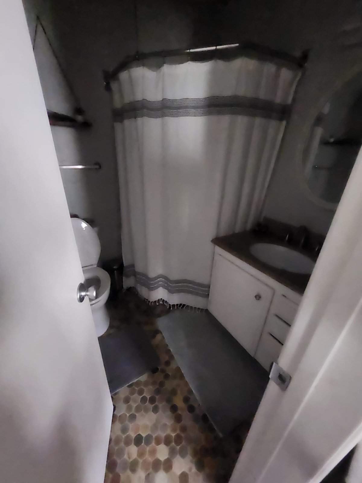 Before bathroom remodel, multifamily unit