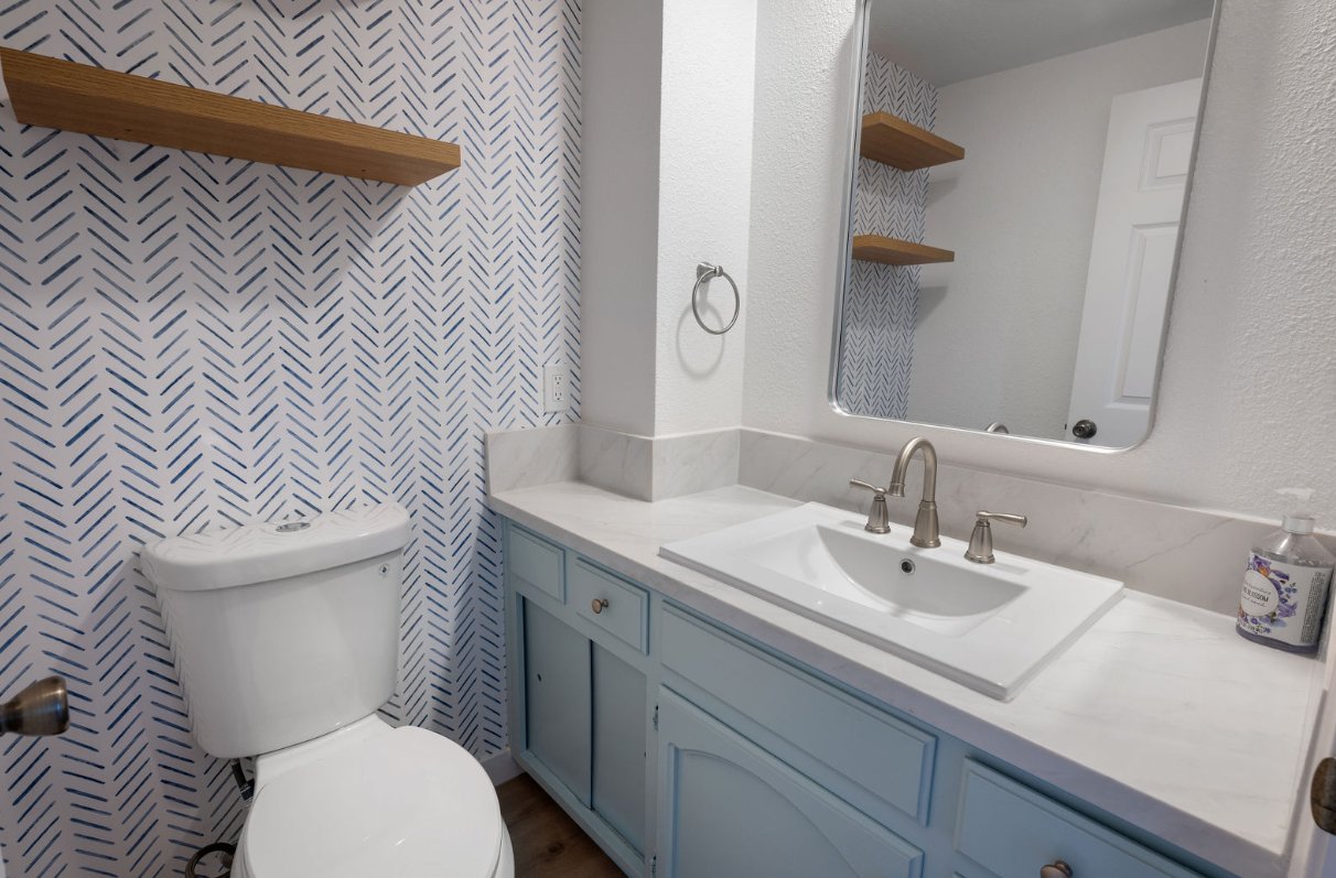 Bathroom after full home remodel by Statera Design & Build